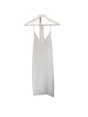 Amanda Uprichard White Silky Racerback Dress